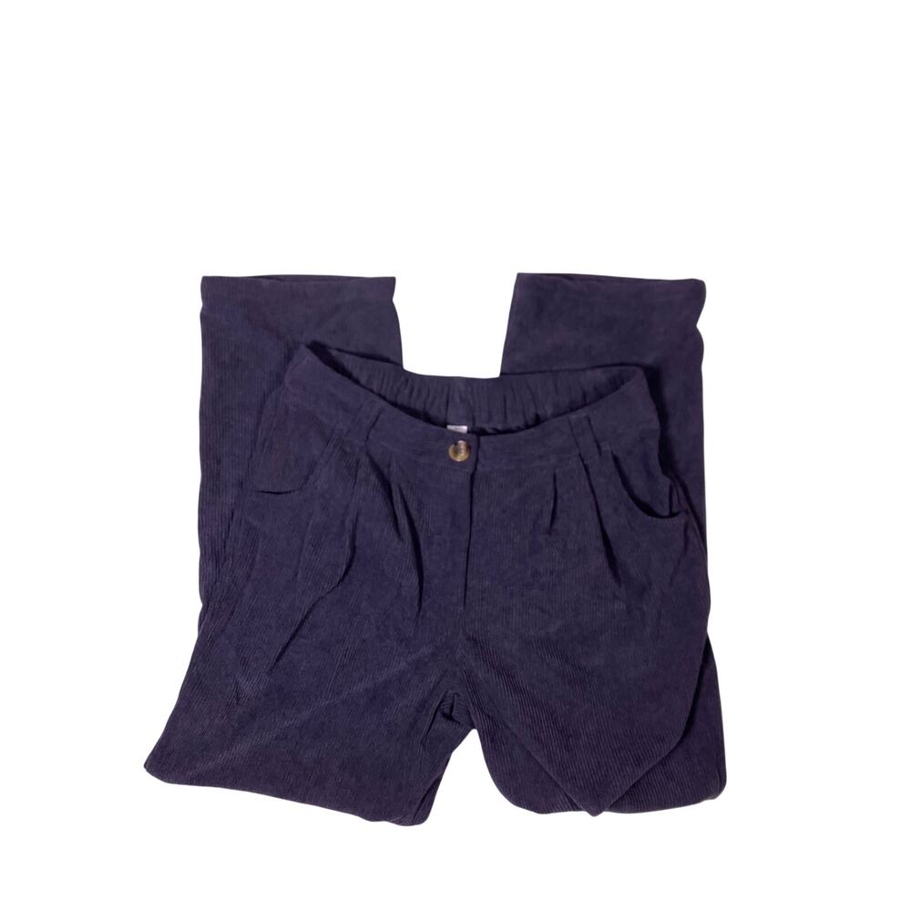 Dark Gray Corduroy Straight Leg Pants Women’s Medium Dark Academia